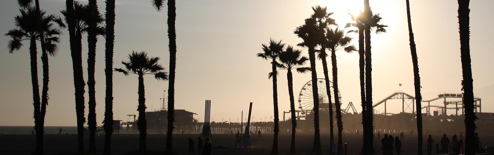 Location near Santa Monica at dawn