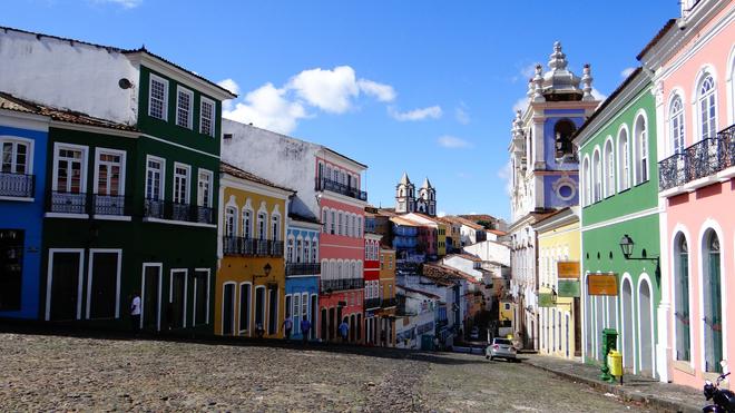 Picturesque streets of Salvador, Brazil.