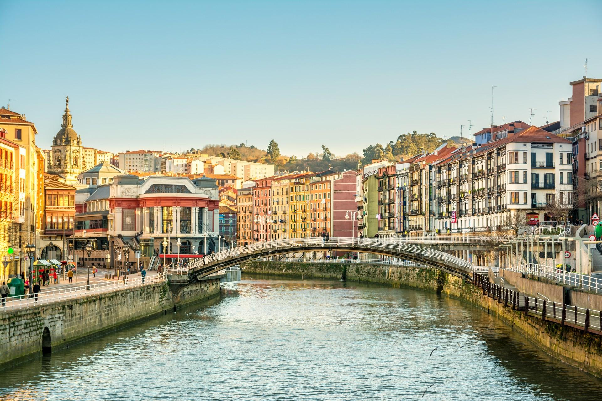 Bridge in Bilbao on a sunny day