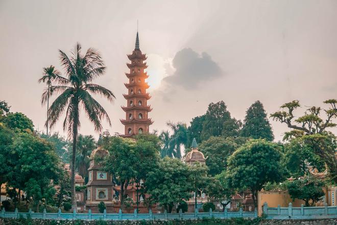 A temple in Hanoi, Vietnam
