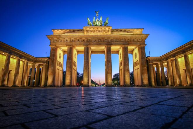 View of the Brandenburg Gate at night, Berlin