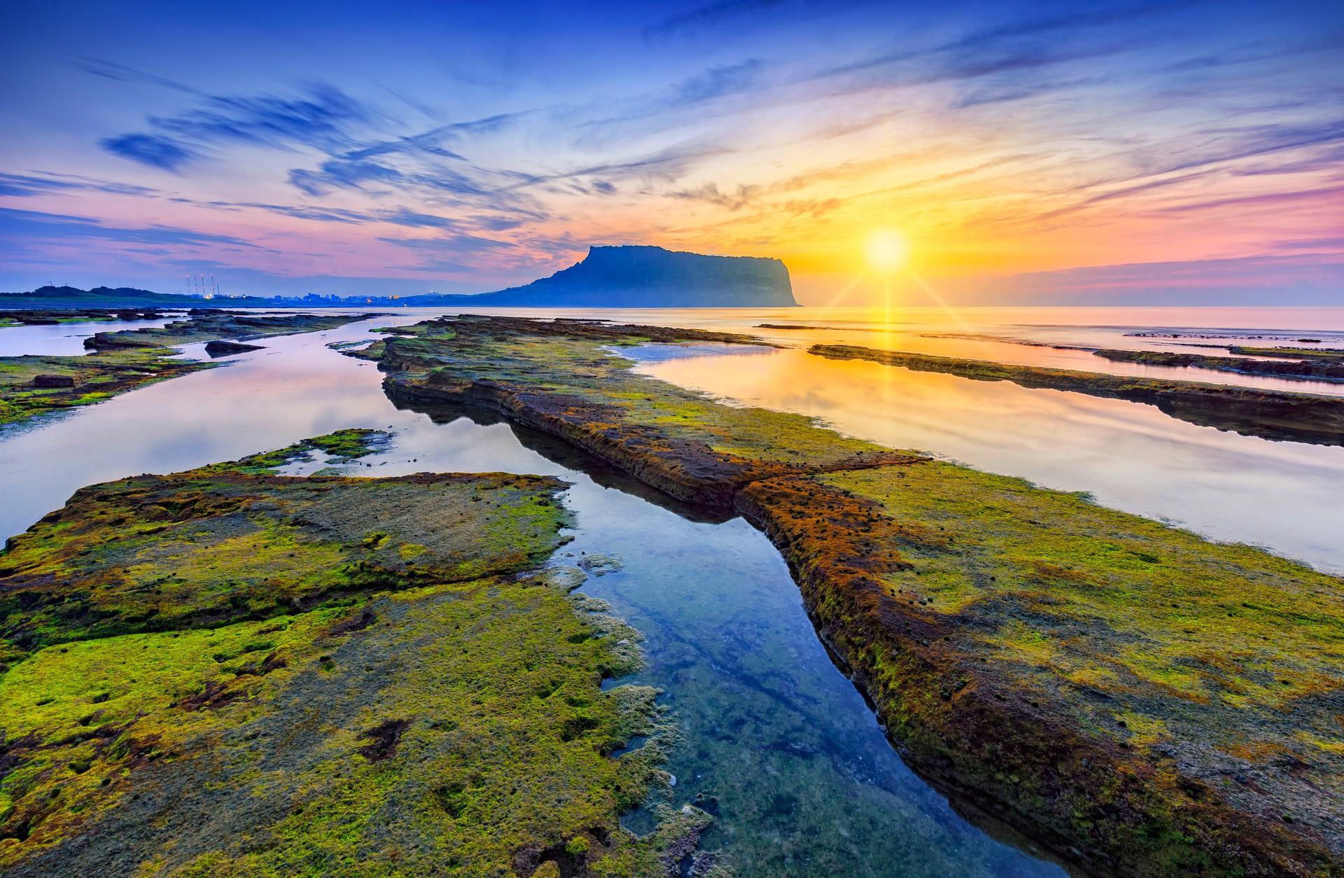 Jeju at sunset time