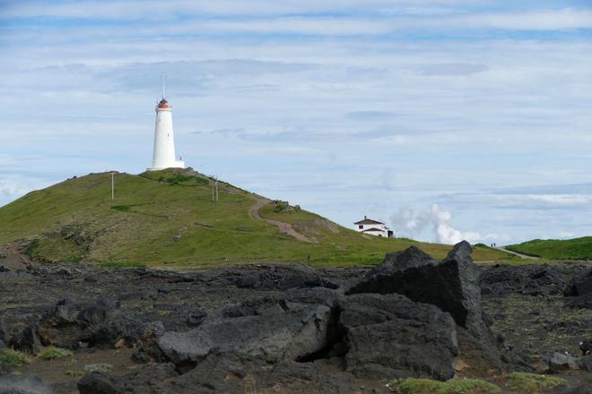 Lighthouse on the Reykjanes Peninsula.