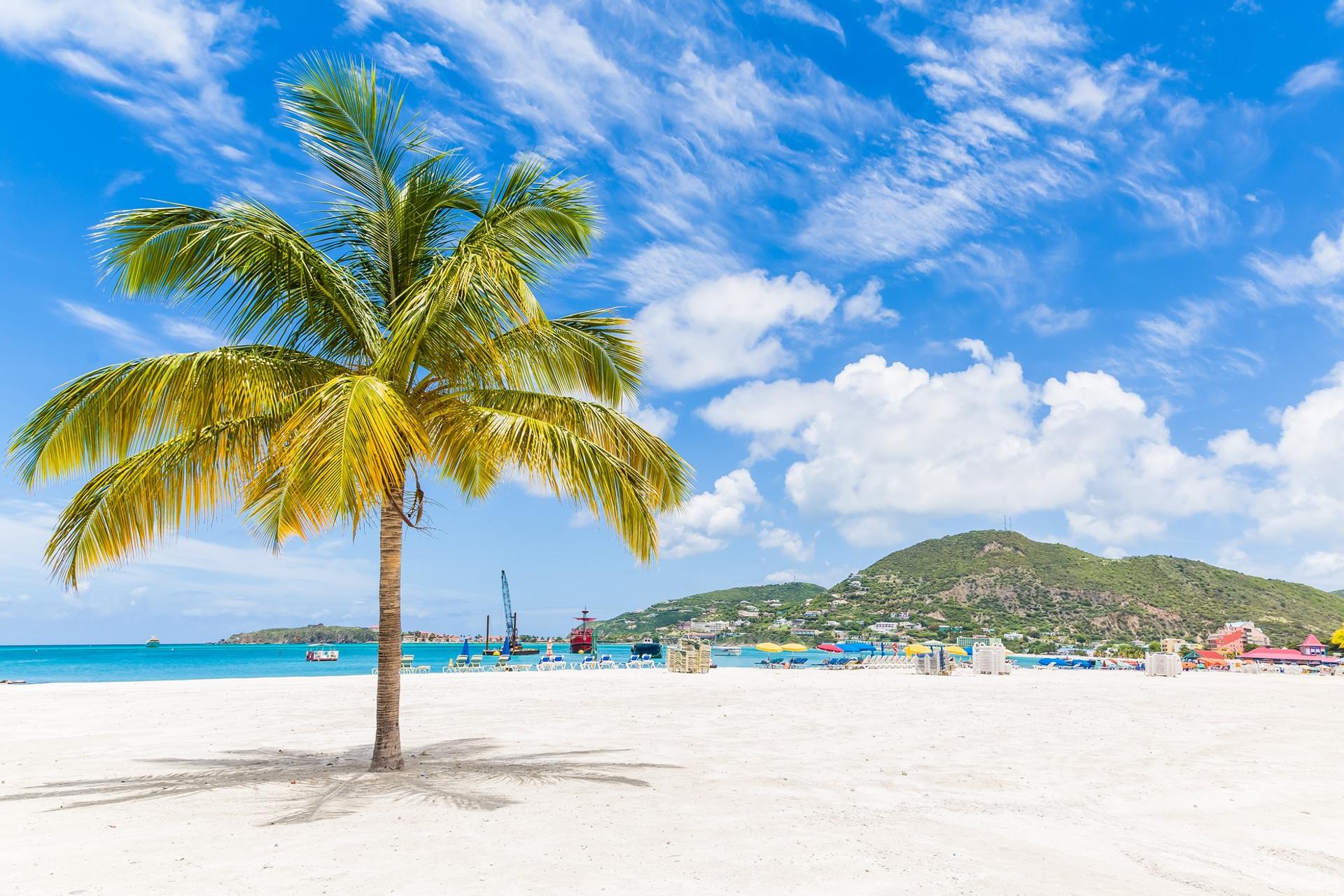 Philipsburg on a sunny day with some clouds