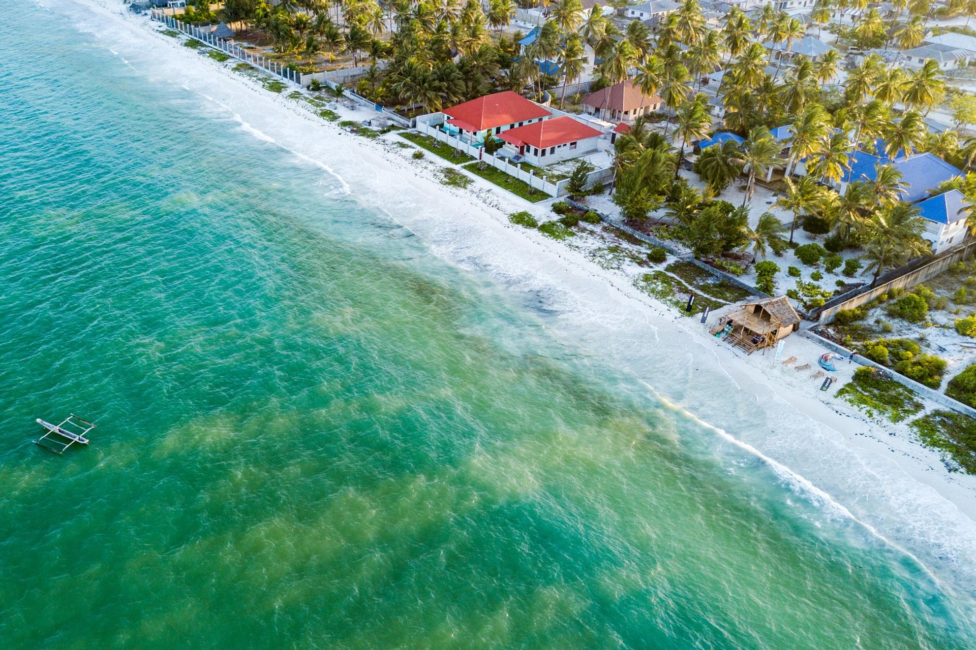 Amazing beach with turquise water in Zanzibar