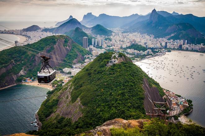 Cable car to the Sugar Loaf in Rio de Janeiro.