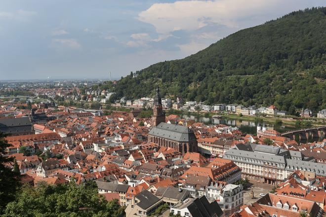 A View of old downtown Heidelberg.