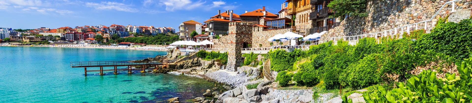 Countryside in Sozopol in sunny weather with few clouds