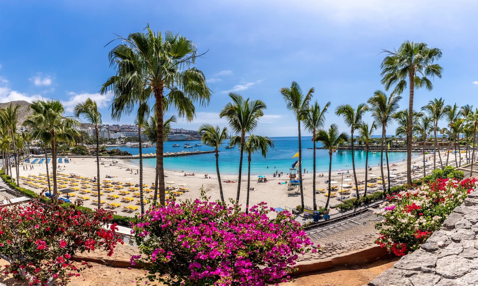 Canary Islands on a sunny day with some clouds