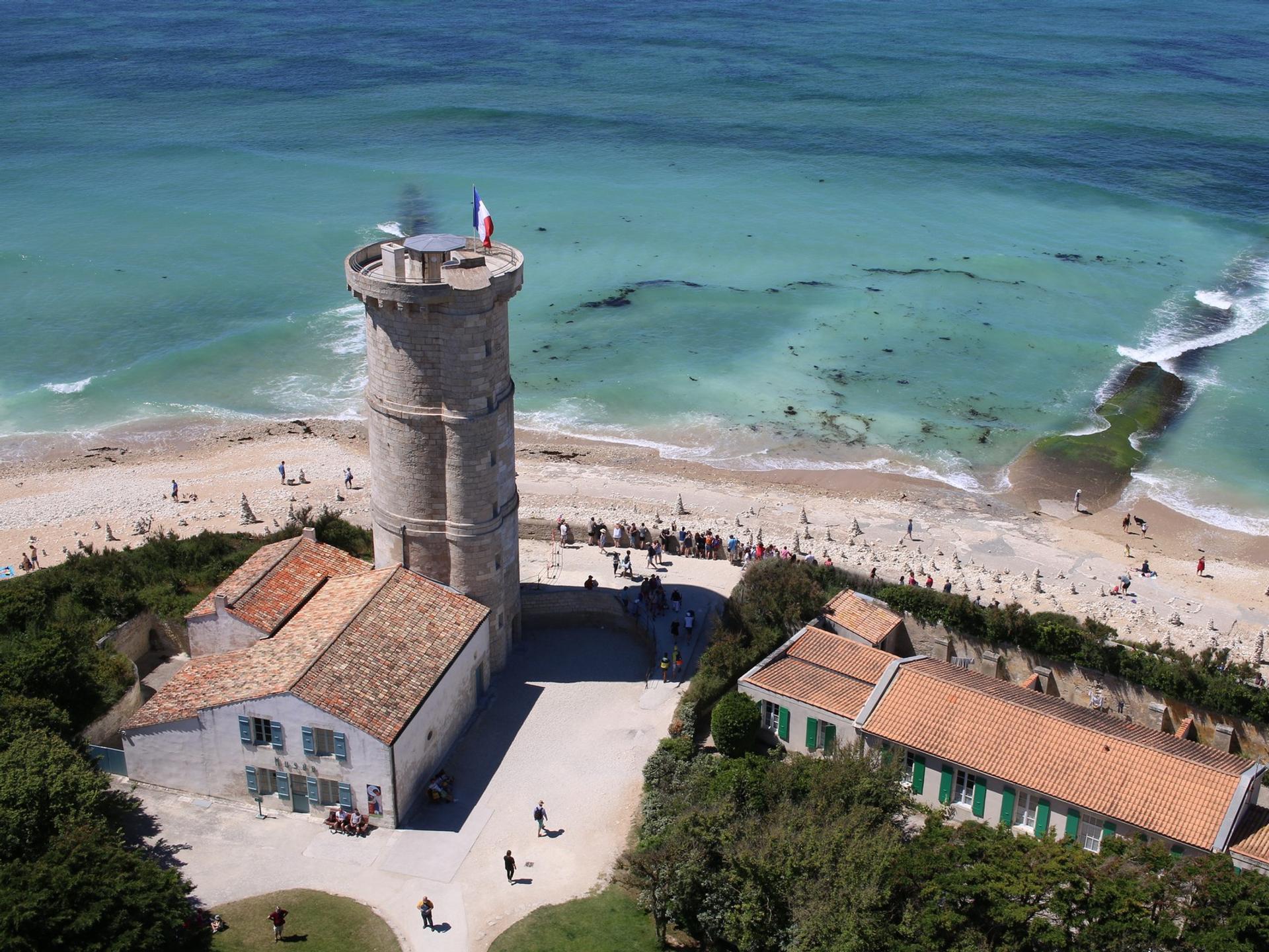 Aerial view of architecture in Île de Ré