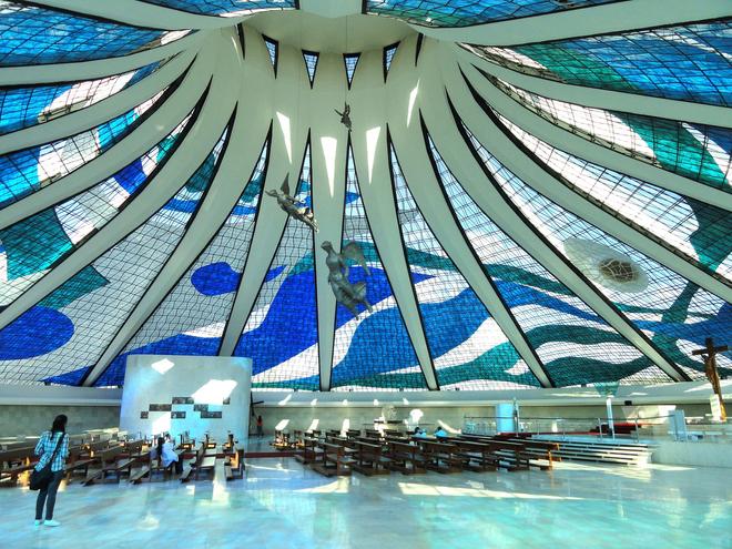 Brazilian capital Brasília - inside a modern building.