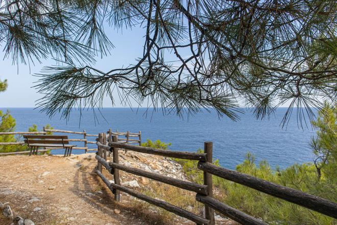 Sea view on the Greek island of Thasos.