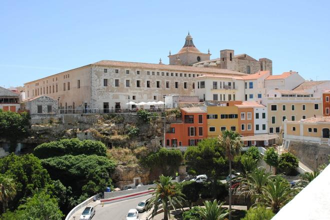 View of the Mahon town in Menorca