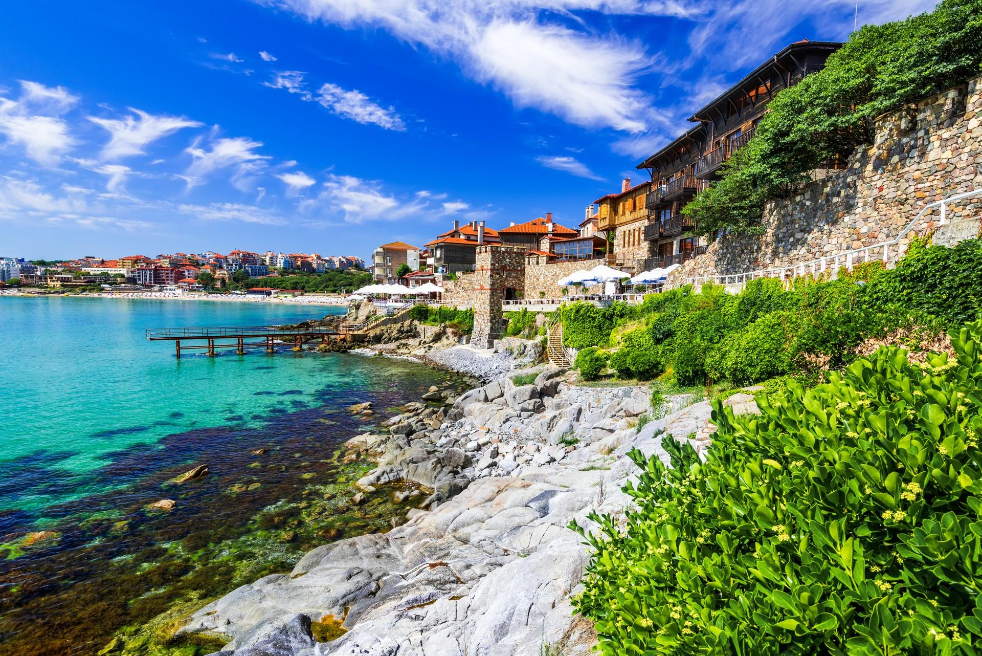 Countryside in Sozopol in sunny weather with few clouds