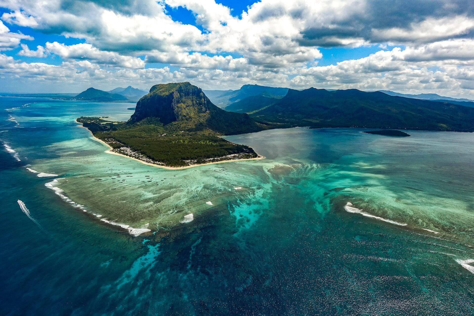 View of the island of Mauritius