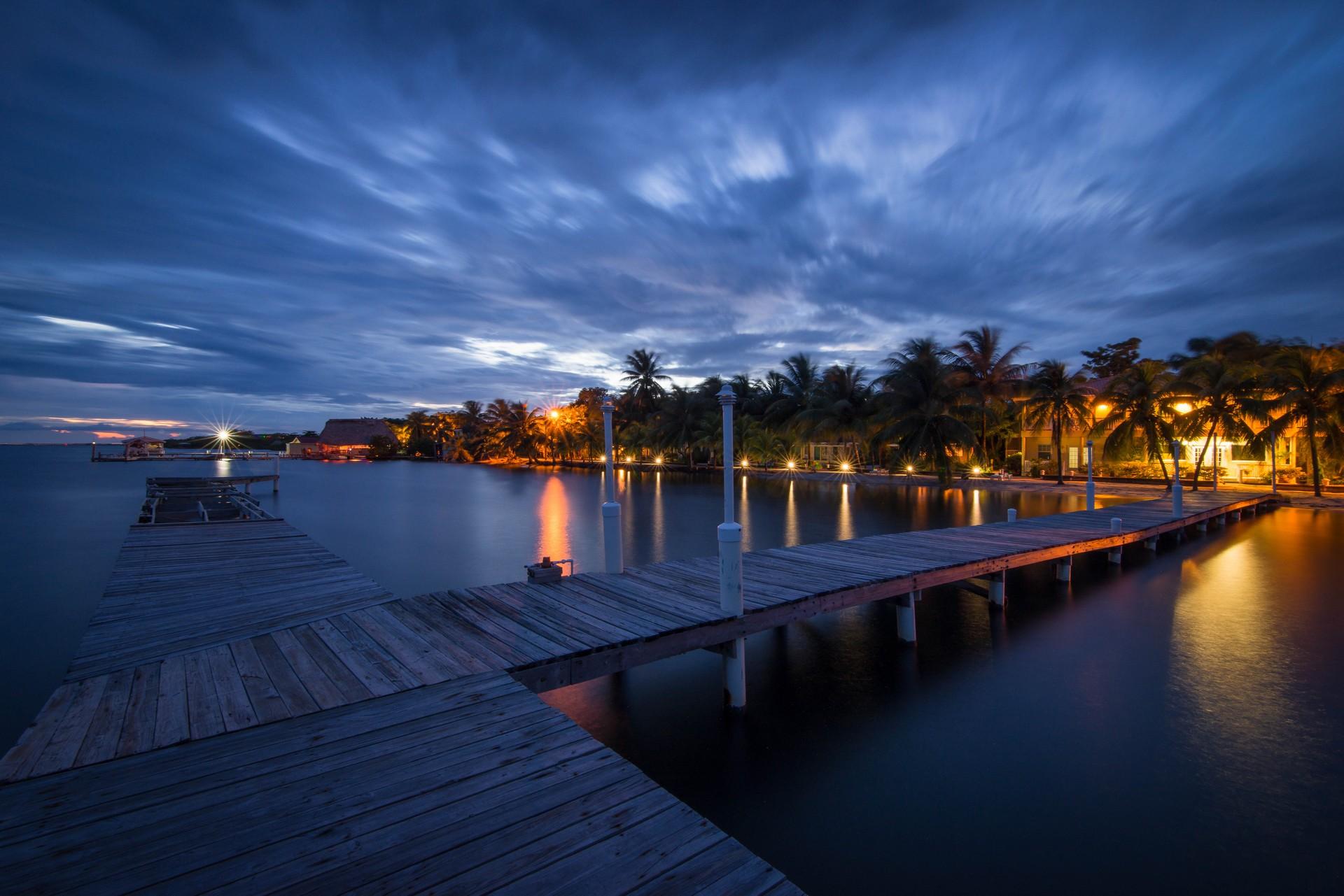 Port in Placencia at dawn