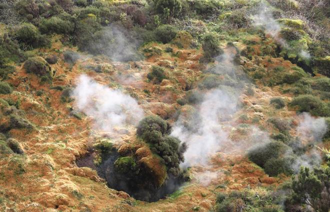 Volcanic phenomena on Terceira Island.