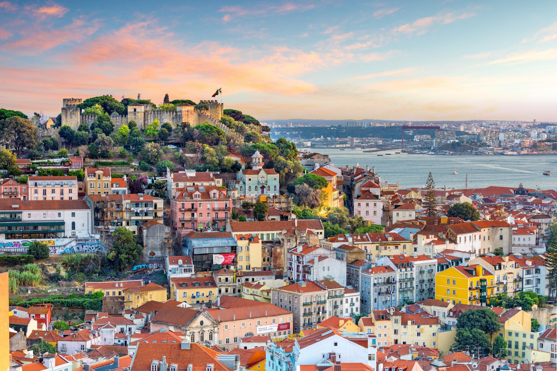 Lisbon view of Castelo de São George