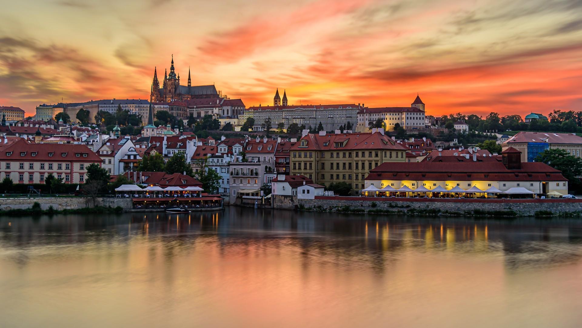 Architecture in Prague at dawn