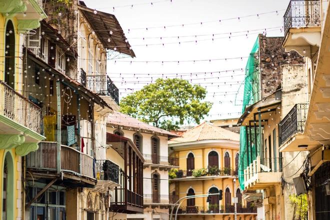 View of the old part of the town of Panama City in Panama