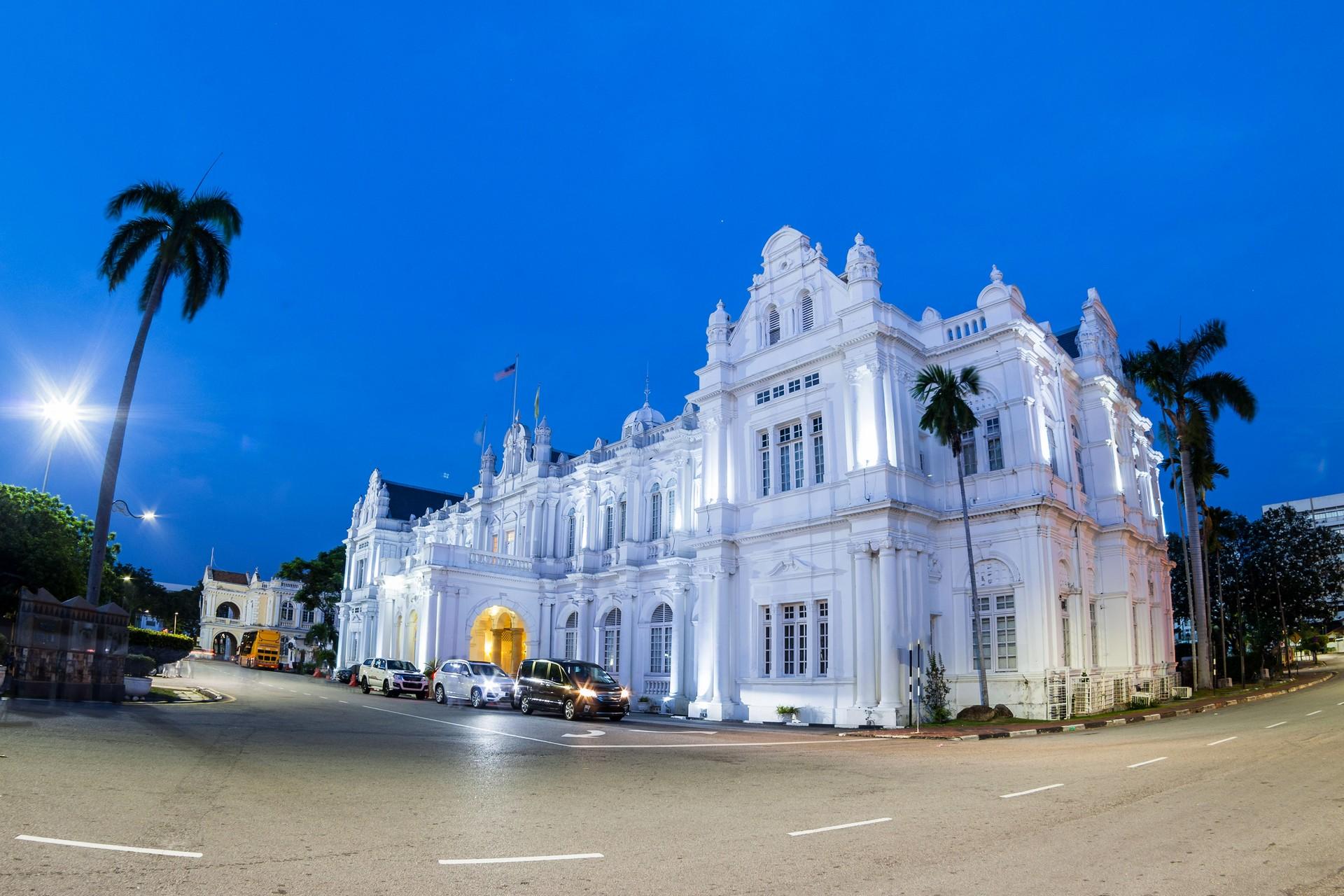 Architecture in George Town with nice weather and blue sky