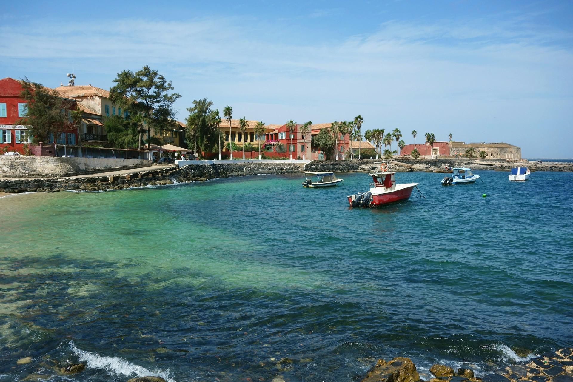 Dakar: fishing boats in the harbour.