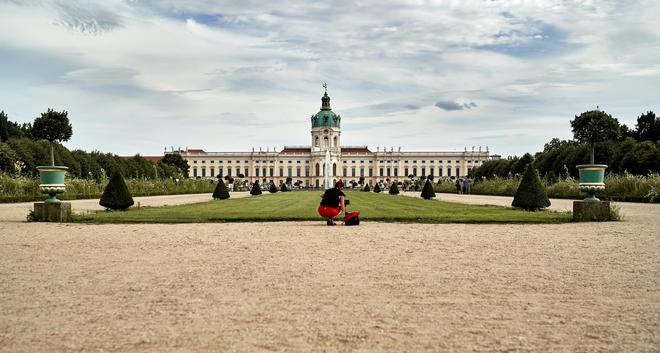 Charlottenburg Castle located in park in Berlin