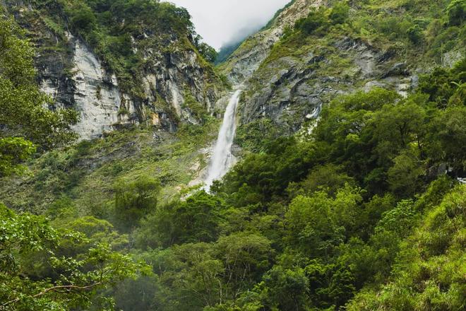 View of the Baiyang Waterfall in Taroko, Taiwan