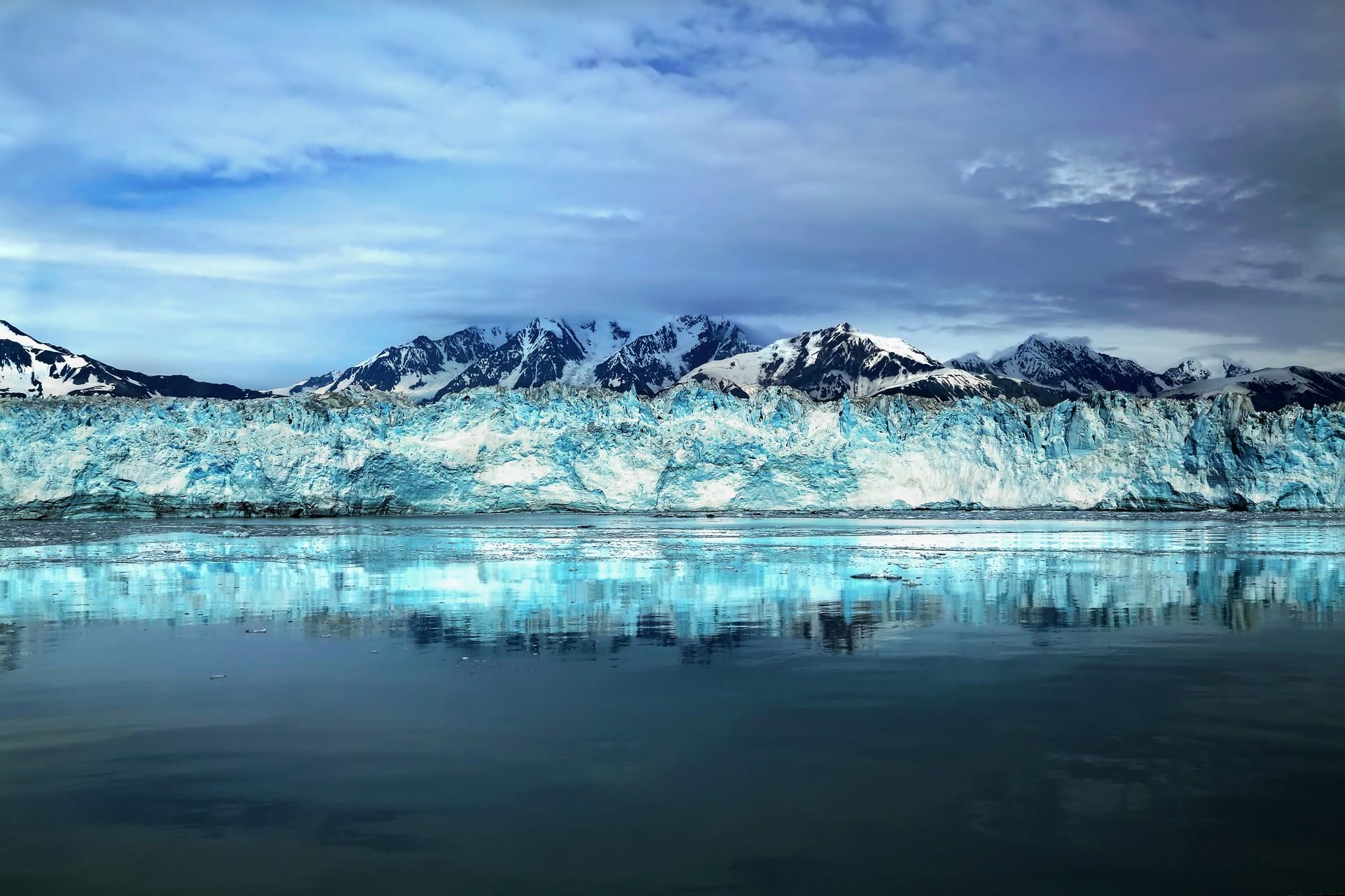 Mountain range near Kenai with cloudy sky