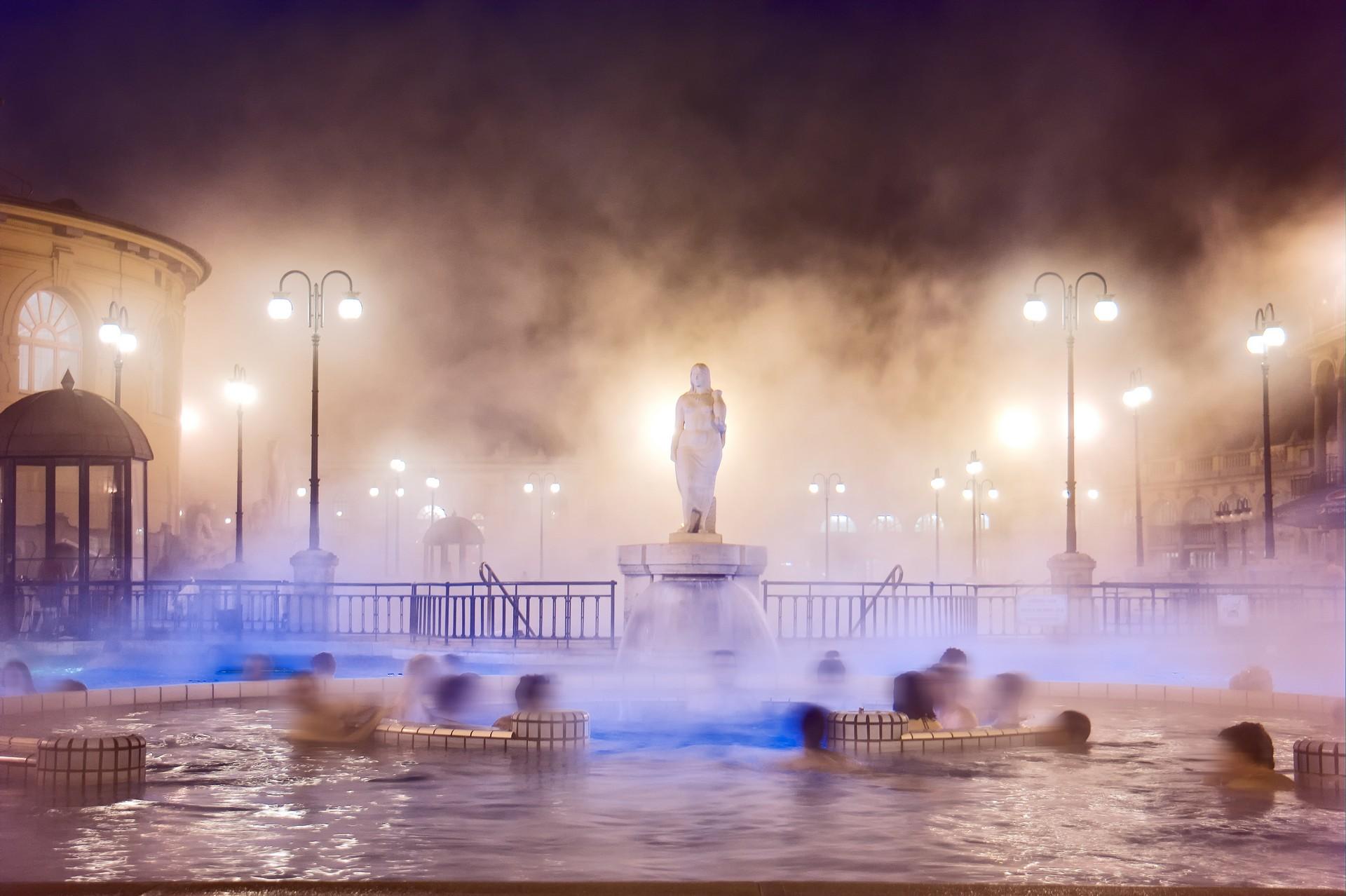 Bridge in Budapest in the night