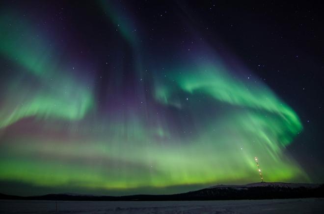 The Northern Lights in Sweden, Lapland.