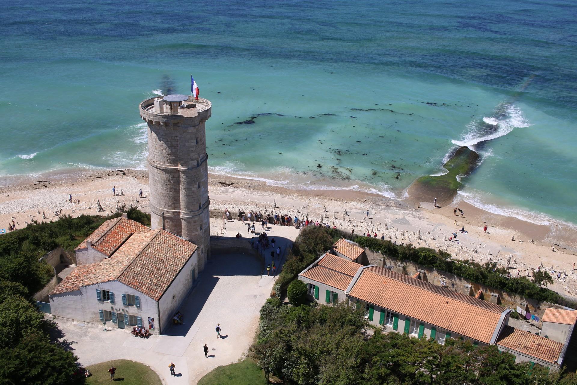 Aerial view of architecture in Île de Ré