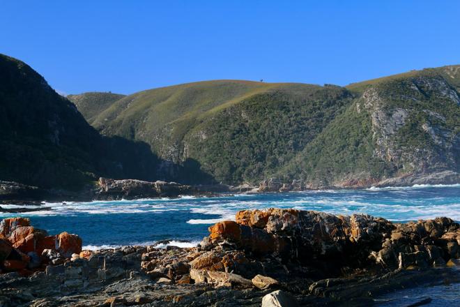 Storms River and mountains in South Africa