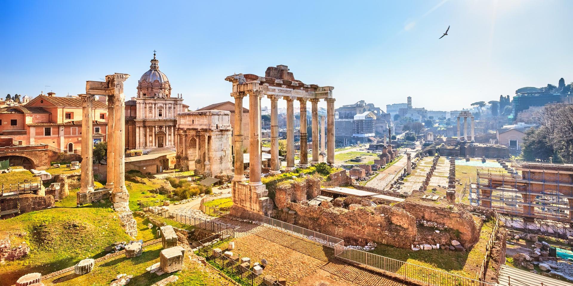 Architecture in Rome on a clear sky day