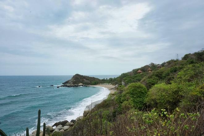 View of the nature in Tayrona NP surrounded by sea