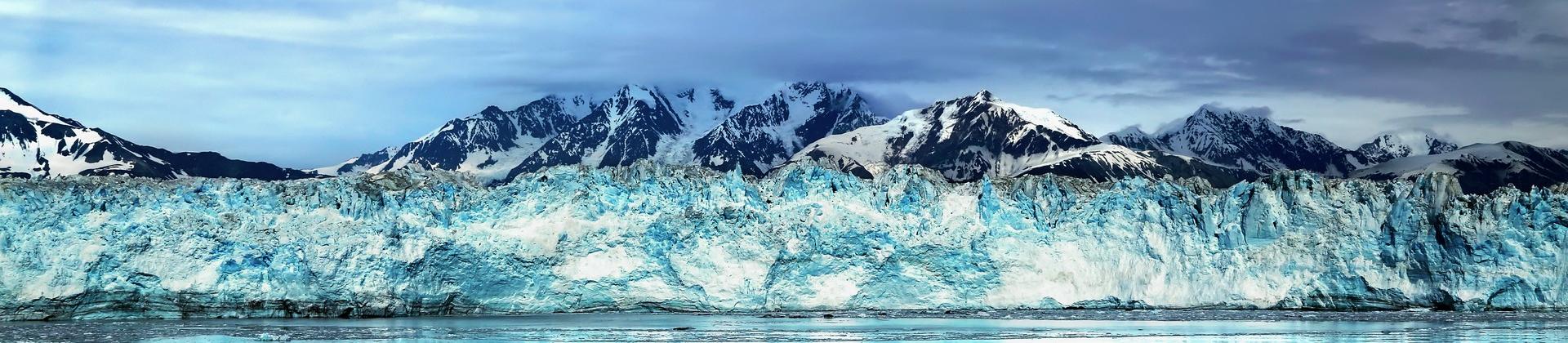 Mountain range near Kenai with cloudy sky