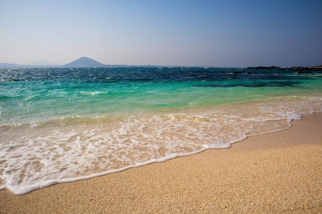 Beach on Jeju island in South Korea.