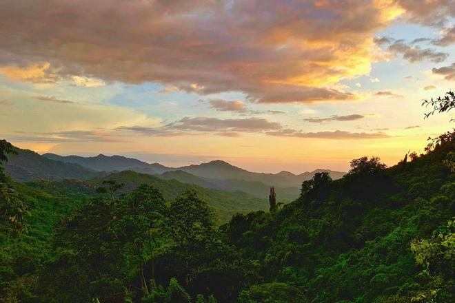 View of the green mountains in Colombia