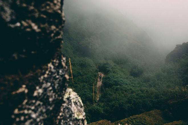 Inca Trail leading to Machu Picchu in Peru