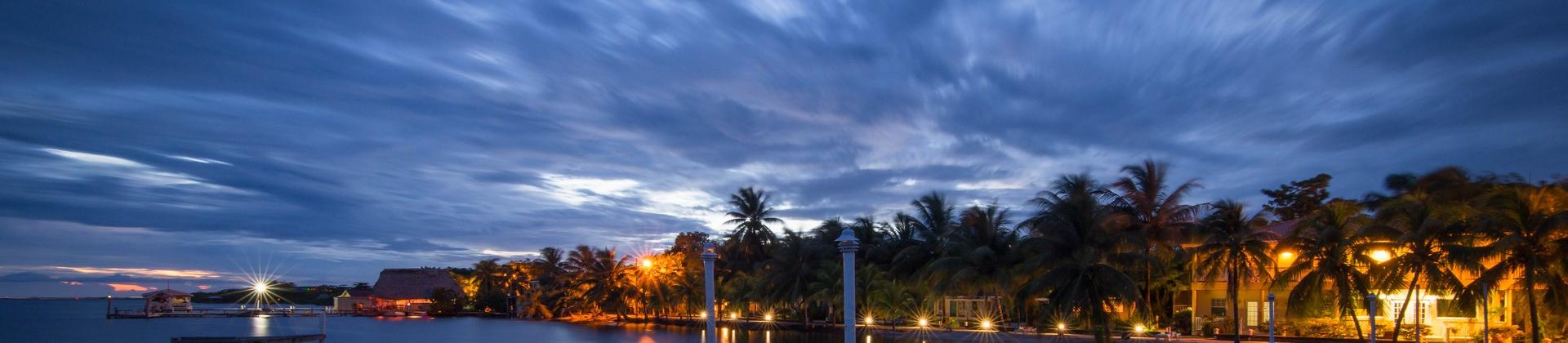 Port in Placencia at dawn