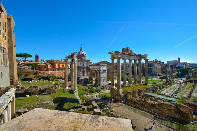The Forum Romanum, the oldest part of Rome and archaeological site from the times of ancient Rome.
