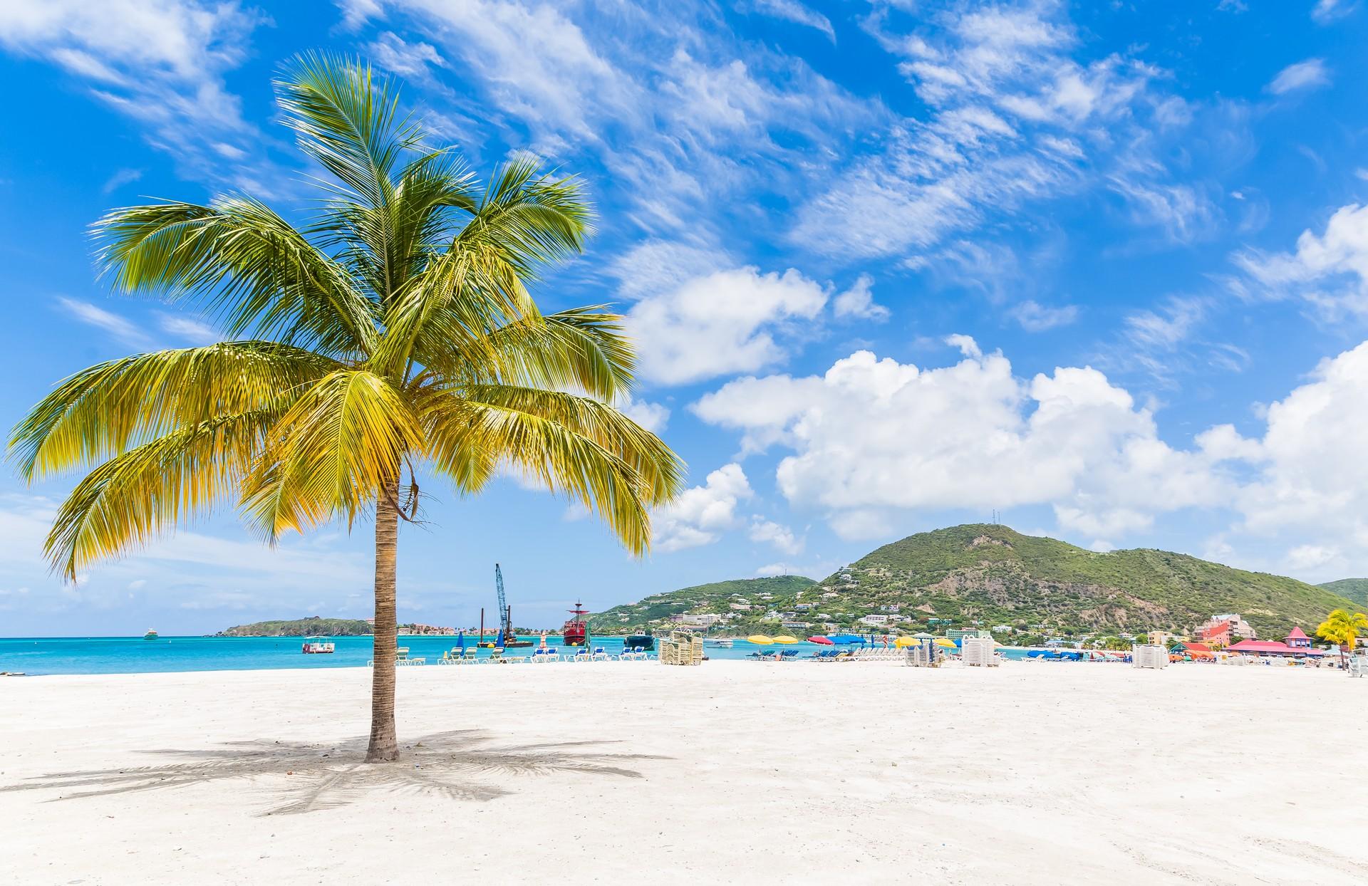 Philipsburg on a sunny day with some clouds