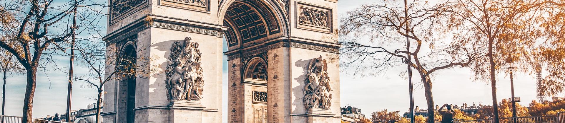 Architecture in Paris in partly cloudy weather