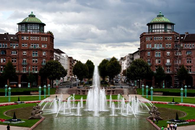Fountain in the centre of Mannheim.