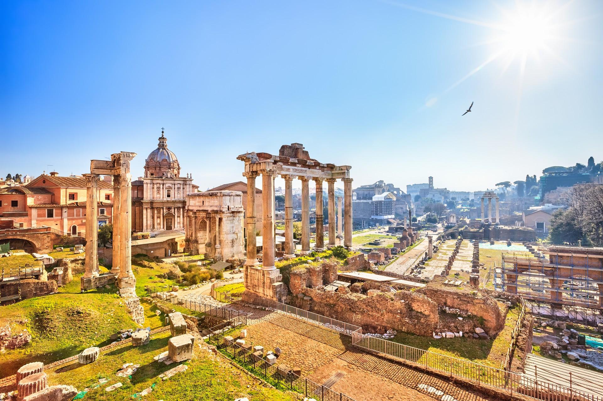 Architecture in Rome on a clear sky day