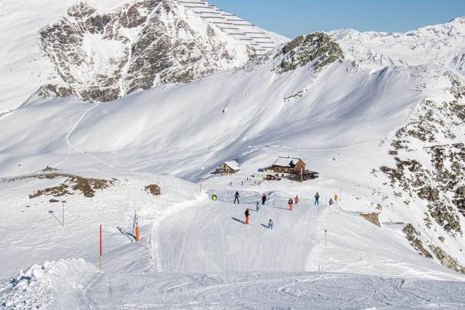 View of a ski slope in Zillertal