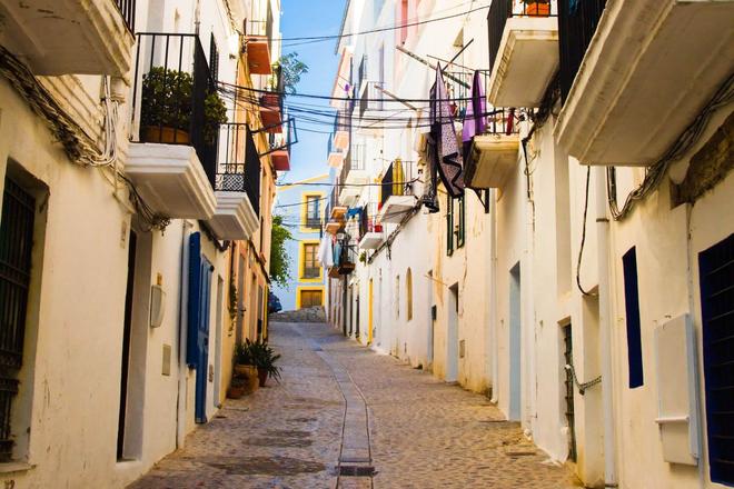 View of the old city Dalt Vila in Ibiza