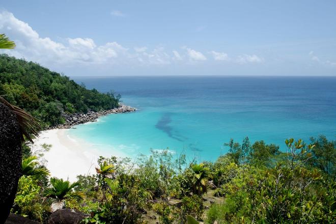 Anse Georgette beach on Praslin Island, Seychelles