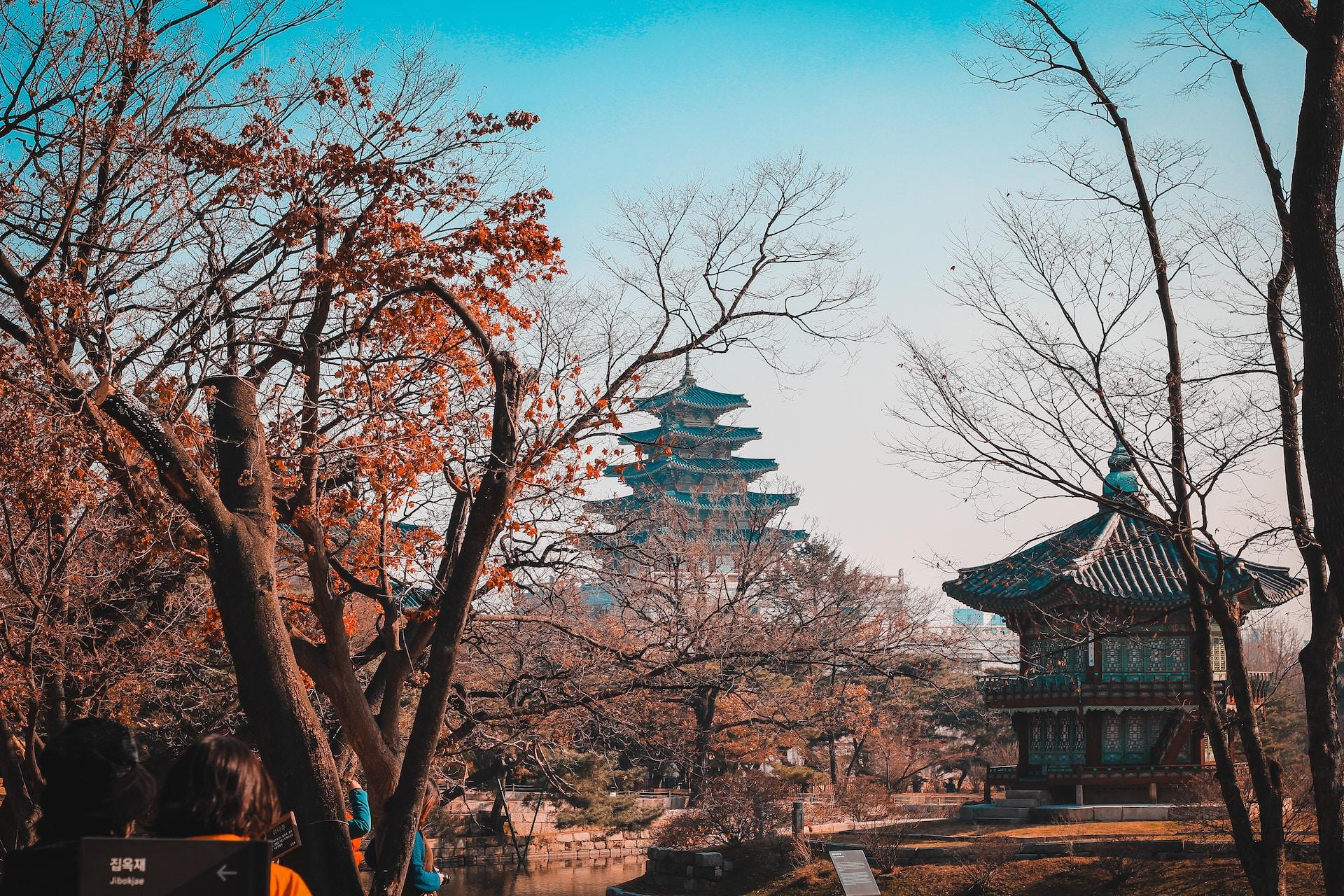 Soth Korea: two temples in park