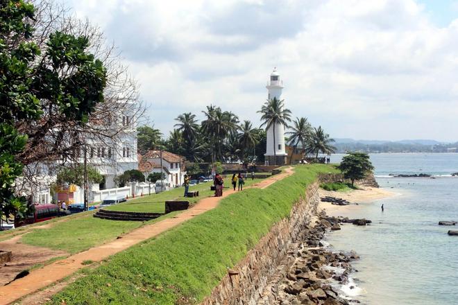 View of coast, fort and nature of Galle city